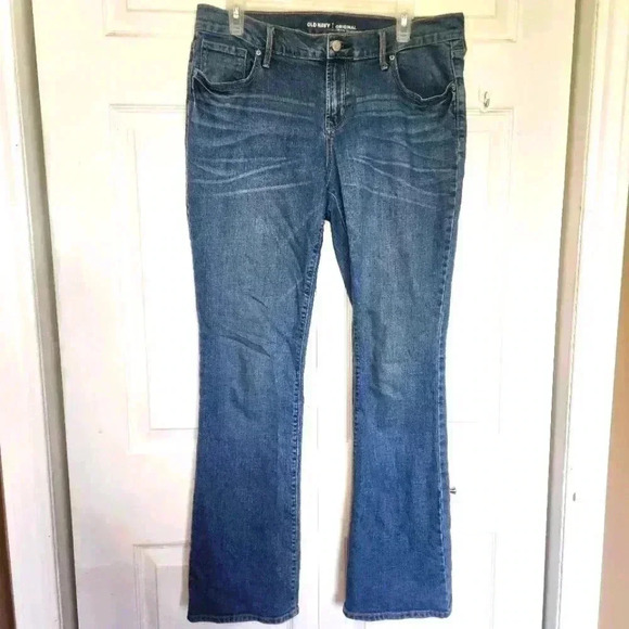 Old Navy Original Mid-Rise  Boot-Cut Denim Jeans Size 12 Regular - Picture 1 of 7